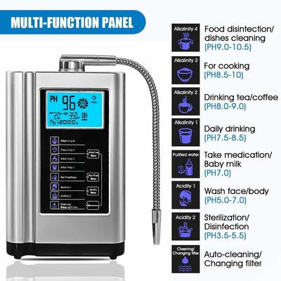 Máy ion hóa nước hydro chuyên nghiệp với màn hình LCD 3,5 inch Tốc độ dòng chảy 1-4L / phút và năng lượng 150W cho sử dụng gia đình và thương mại