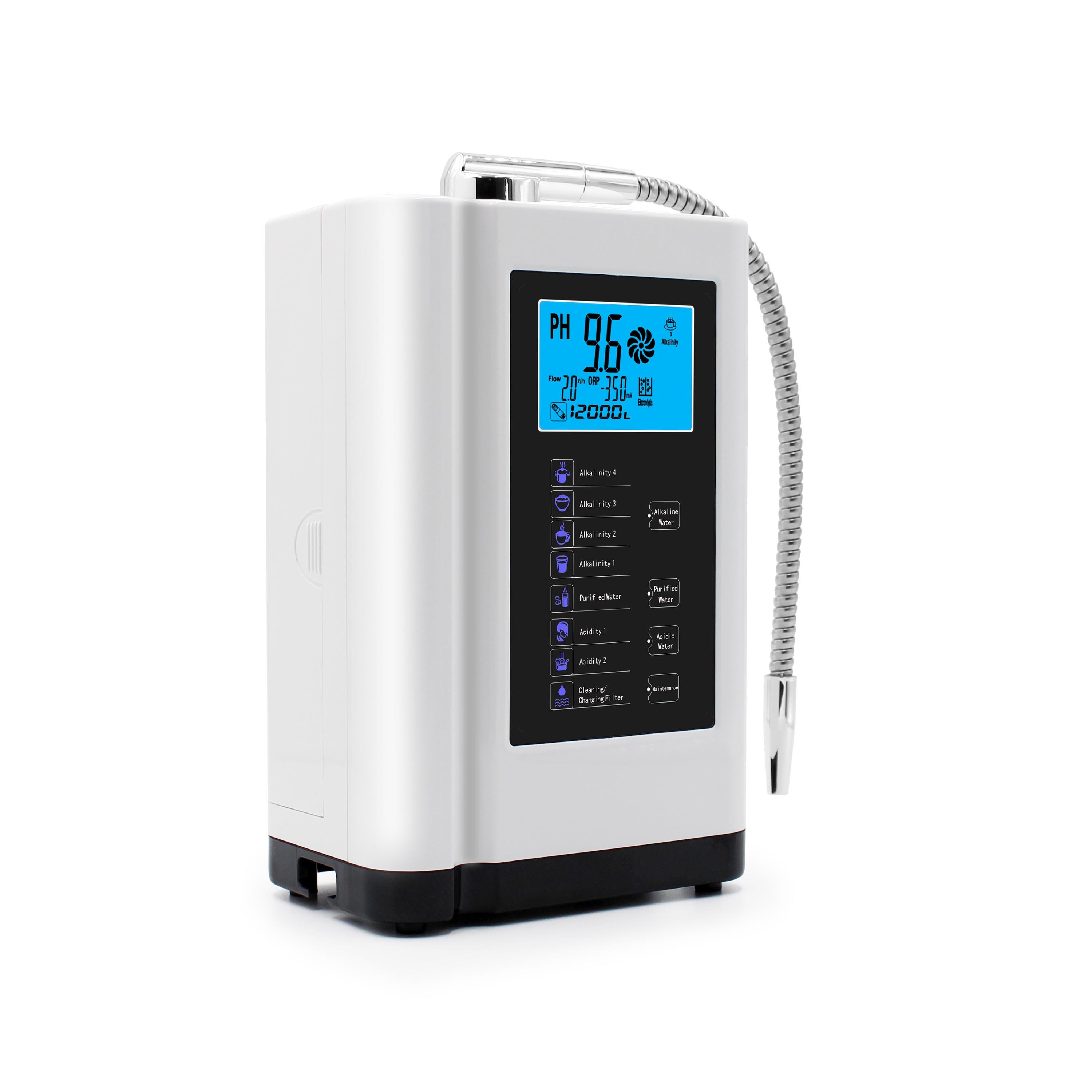 EHM-729 Household Alkaline Water Ionizer with 1-4L/min Flow Rate 130W Power and 110-240V Voltage